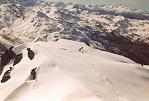 Du Mont de Péclet enneigé, vue vers les Grandes Rousses au SO